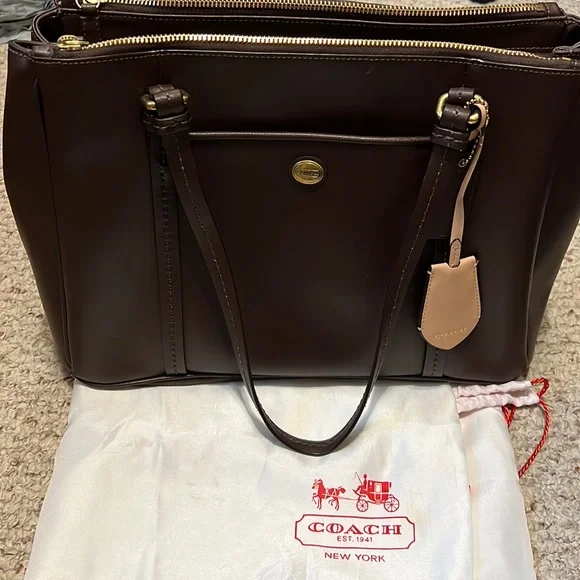 Coach | Bags | Dark Brown Nwot Gorgeous Authentic Coach Tote  display picture 1